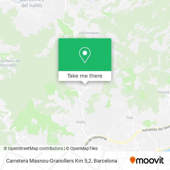 Carretera Masnou-Granollers Km 5,2 map