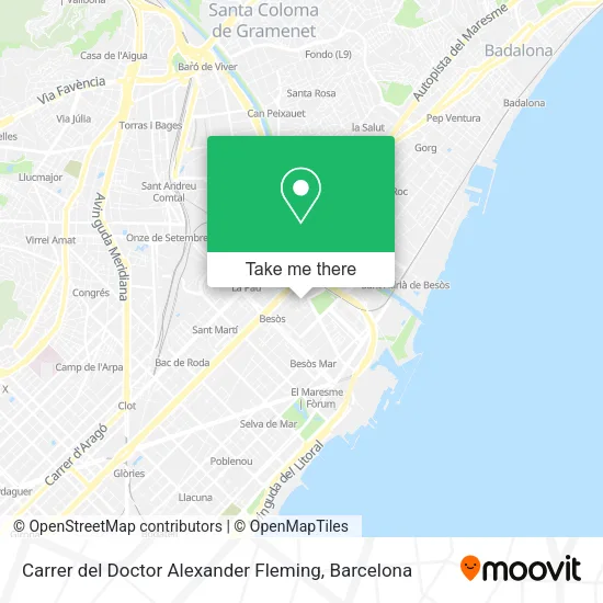 Carrer del Doctor Alexander Fleming map