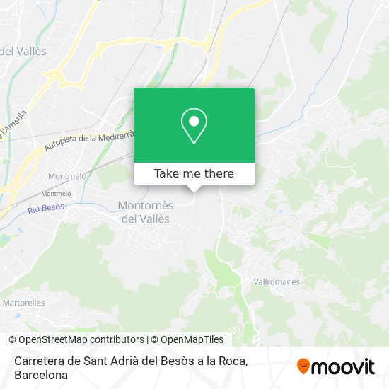 Carretera de Sant Adrià del Besòs a la Roca map