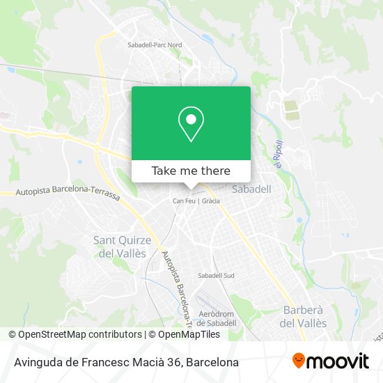 Avinguda de Francesc Macià 36 map