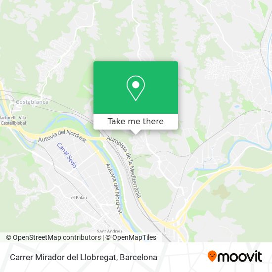 Carrer Mirador del Llobregat map
