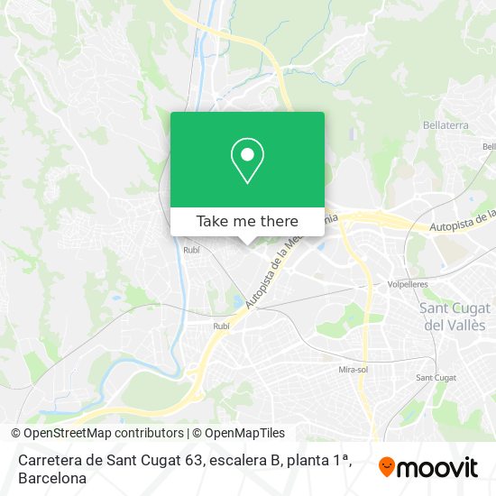 mapa Carretera de Sant Cugat 63, escalera B, planta 1ª