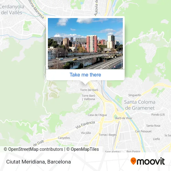 Ciutat Meridiana map