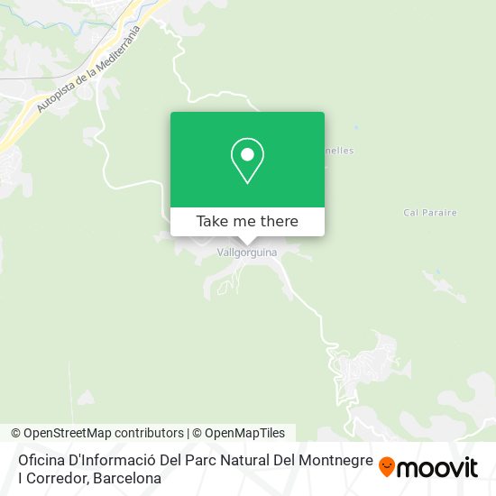 Oficina D'Informació Del Parc Natural Del Montnegre I Corredor map