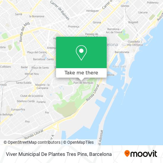 Viver Municipal De Plantes Tres Pins map