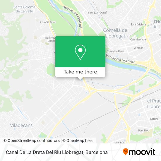 Canal De La Dreta Del Riu Llobregat map