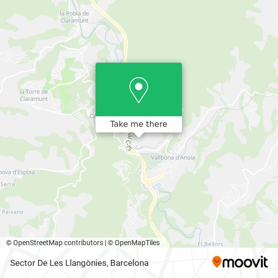 Sector De Les Llangònies map