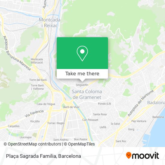 Plaça Sagrada Familia map