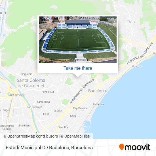 Estadi Municipal De Badalona map