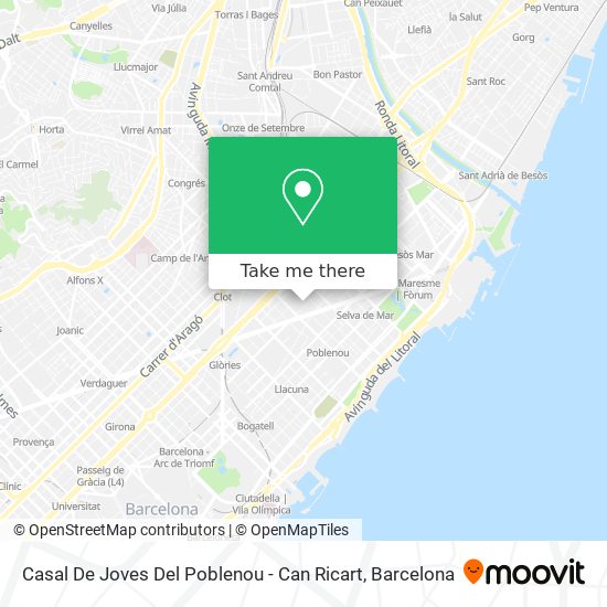 Casal De Joves Del Poblenou - Can Ricart map