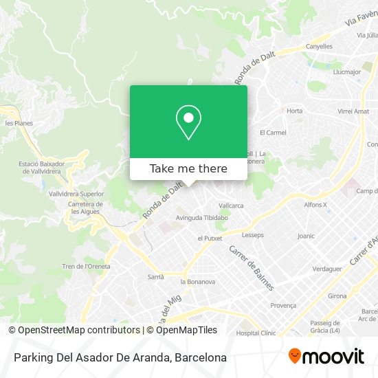mapa Parking Del Asador De Aranda