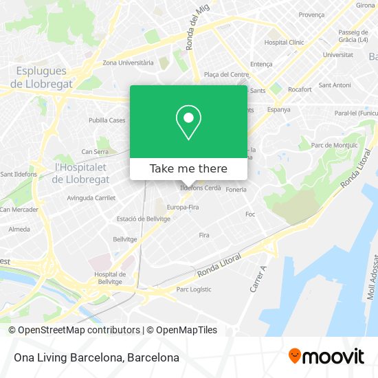 Ona Living Barcelona map