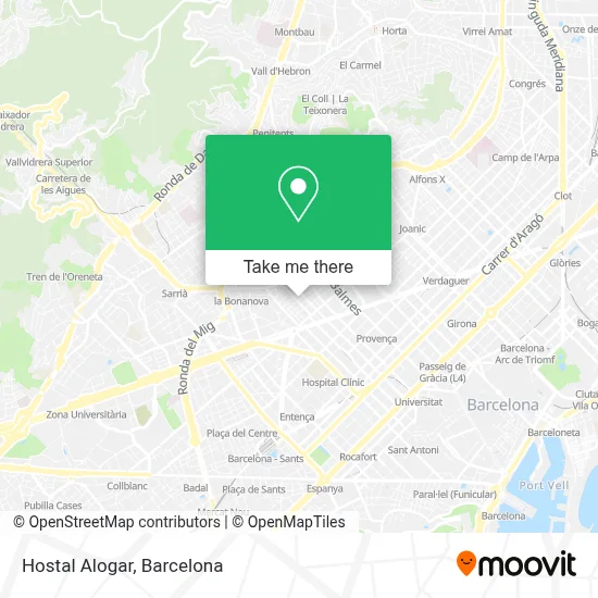 Hostal Alogar map