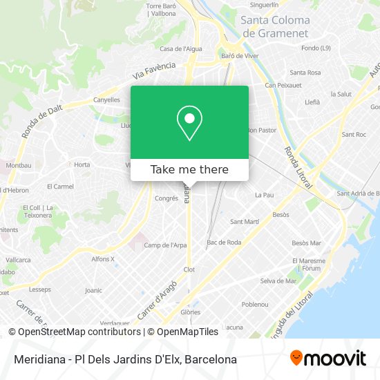 Meridiana - Pl Dels Jardins D'Elx map