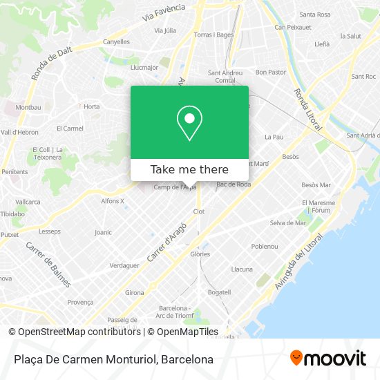 mapa Plaça De Carmen Monturiol