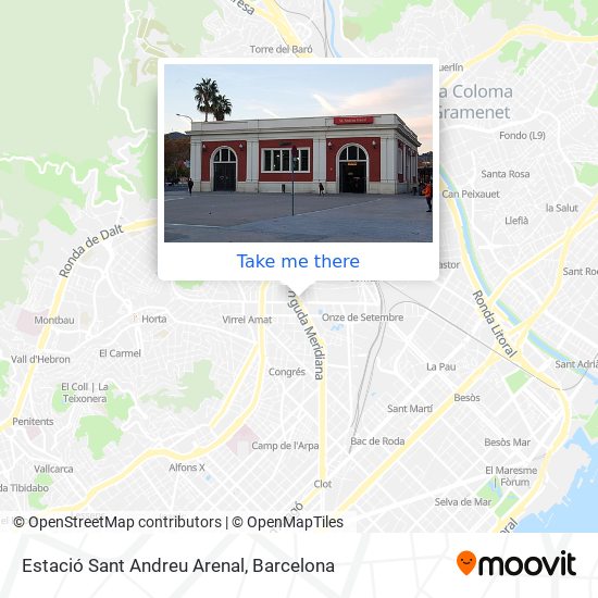 Estació Sant Andreu Arenal map