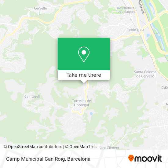 Camp Municipal Can Roig map