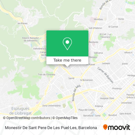 mapa Monestir De Sant Pere De Les Puel·Les
