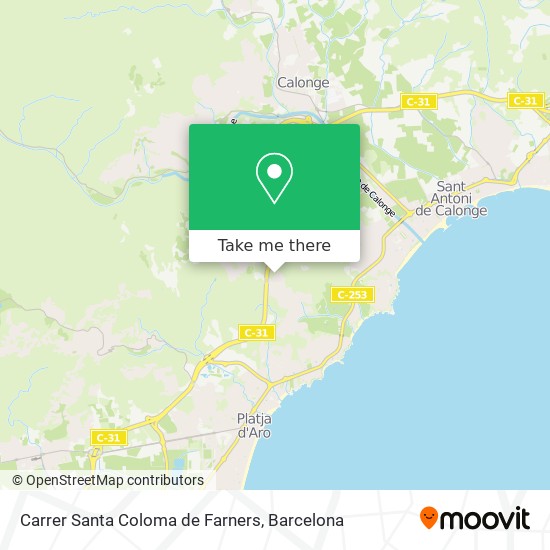 Carrer Santa Coloma de Farners map