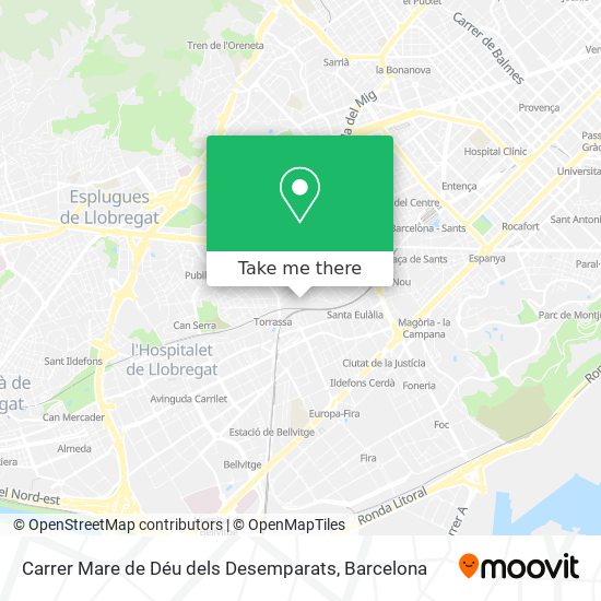 Carrer Mare de Déu dels Desemparats map