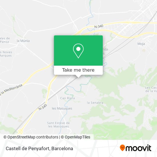 Castell de Penyafort map