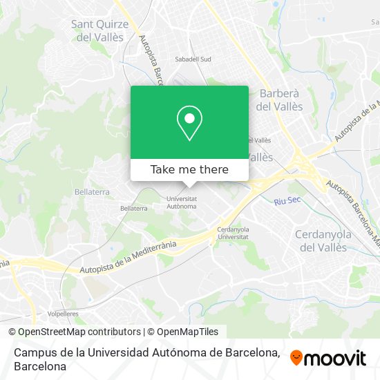 Campus de la Universidad Autónoma de Barcelona map