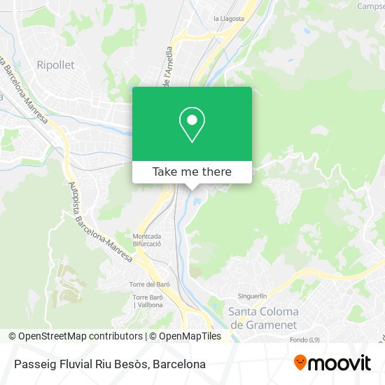 Passeig Fluvial Riu Besòs map