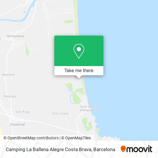 Camping La Ballena Alegre Costa Brava map