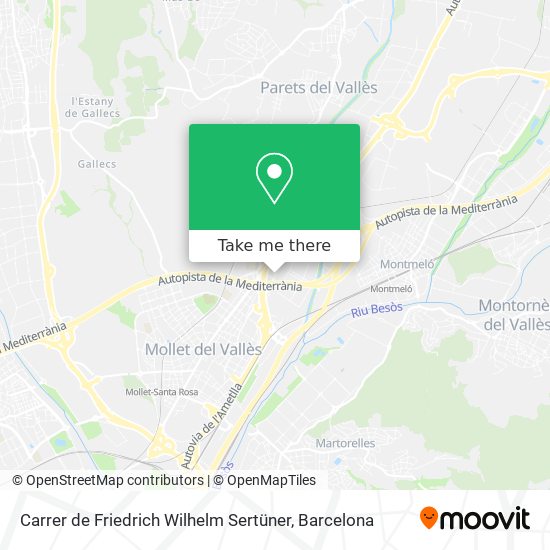 mapa Carrer de Friedrich Wilhelm Sertüner