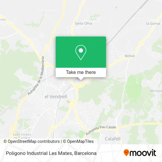Poligono Industrial Les Mates map