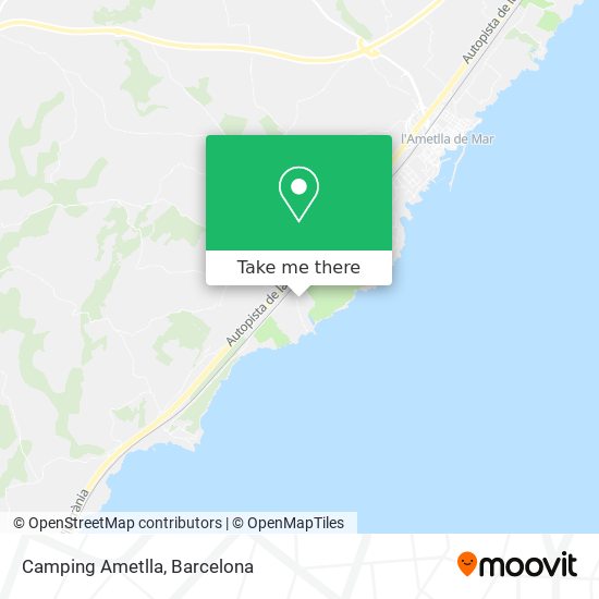 Camping Ametlla map