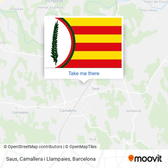Saus, Camallera i Llampaies map