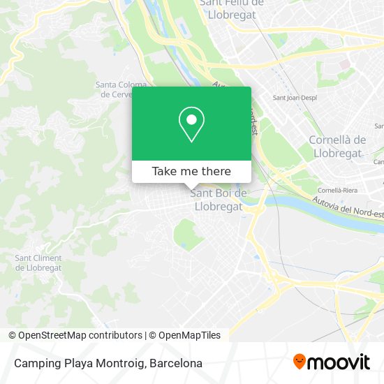 mapa Camping Playa Montroig