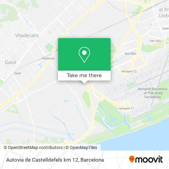 Autovia de Castelldefels km 12 map