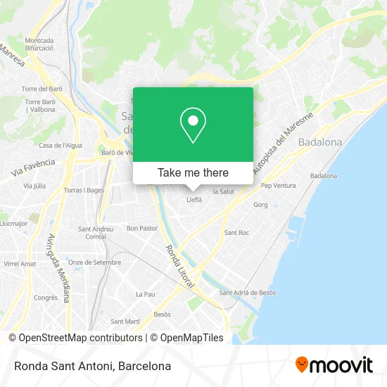 Ronda Sant Antoni map