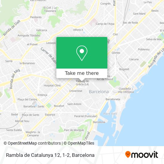 Rambla de Catalunya 12, 1-2 map