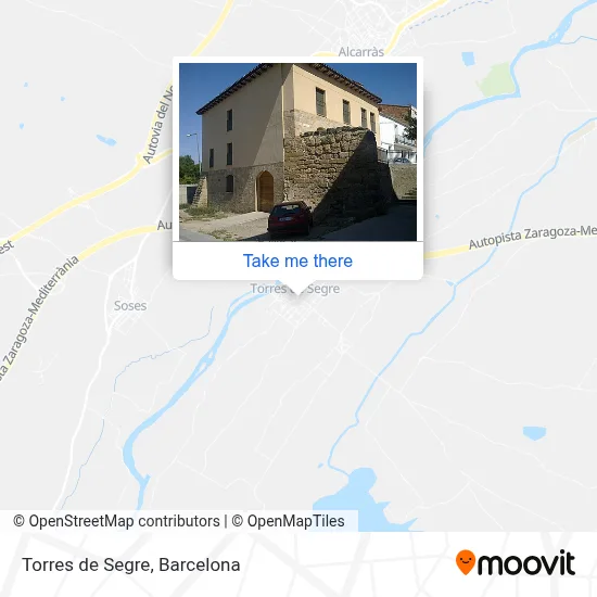 Torres de Segre map