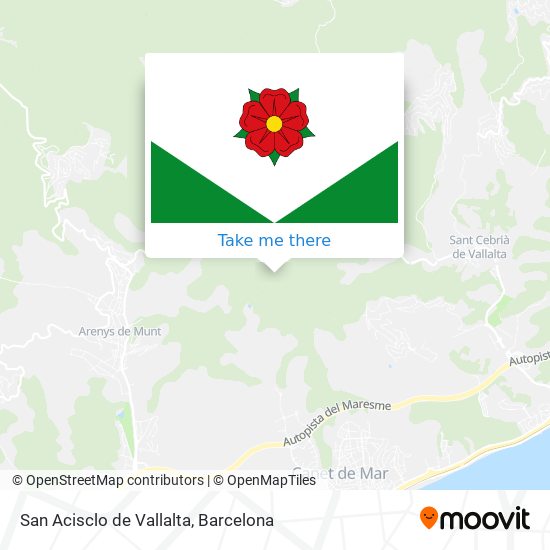 San Acisclo de Vallalta map