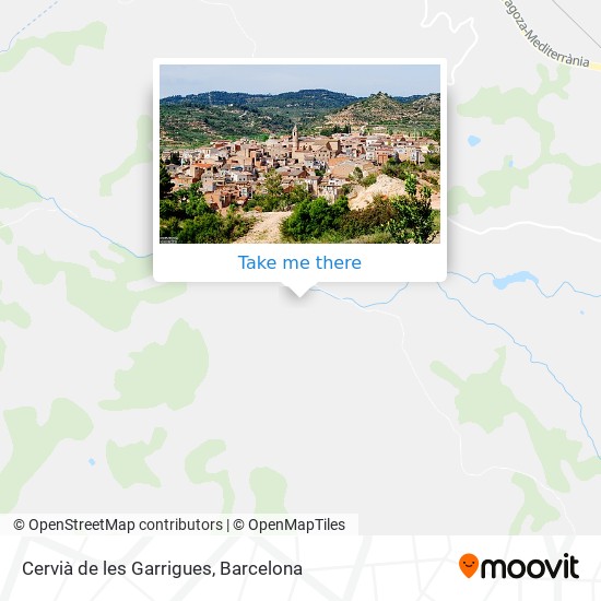 Cervià de les Garrigues map