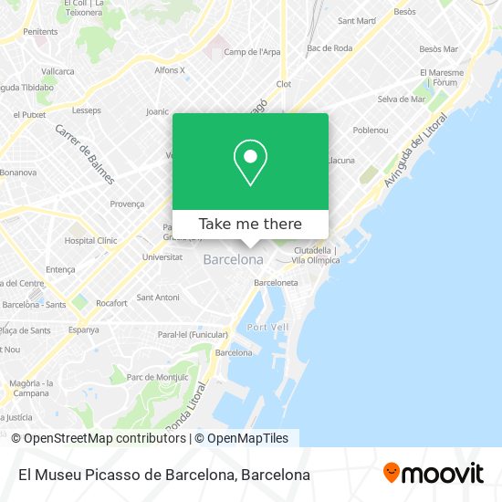 El Museu Picasso de Barcelona map