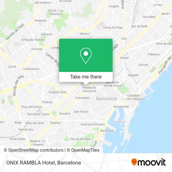 ONIX RAMBLA Hotel map