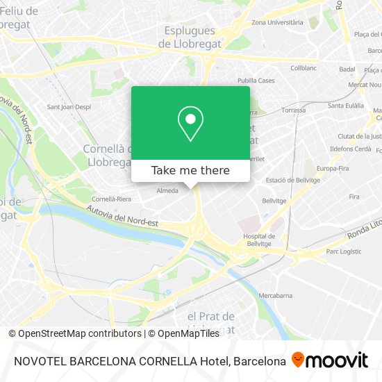 mapa NOVOTEL BARCELONA CORNELLA Hotel