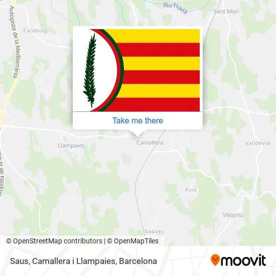 Saus, Camallera i Llampaies map
