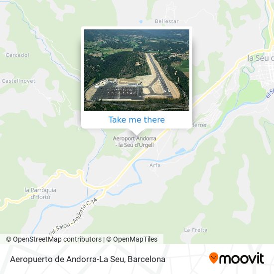 mapa Aeropuerto de Andorra-La Seu