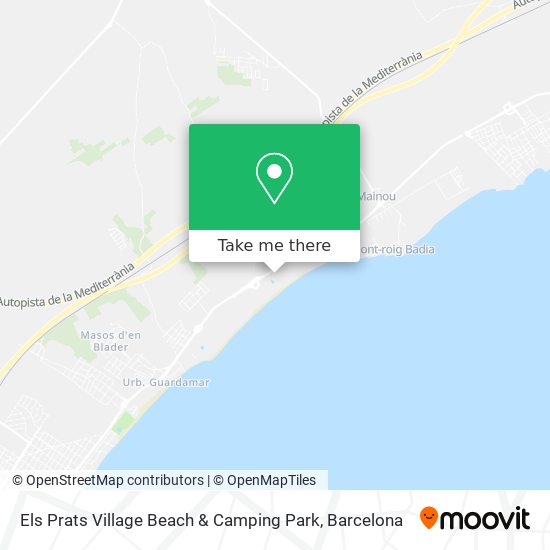 Els Prats Village Beach & Camping Park map