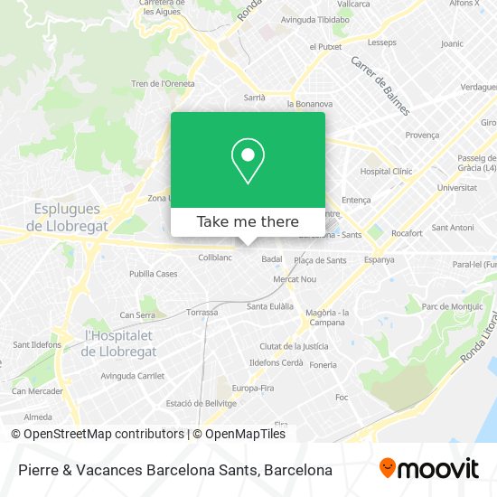 Pierre & Vacances Barcelona Sants map