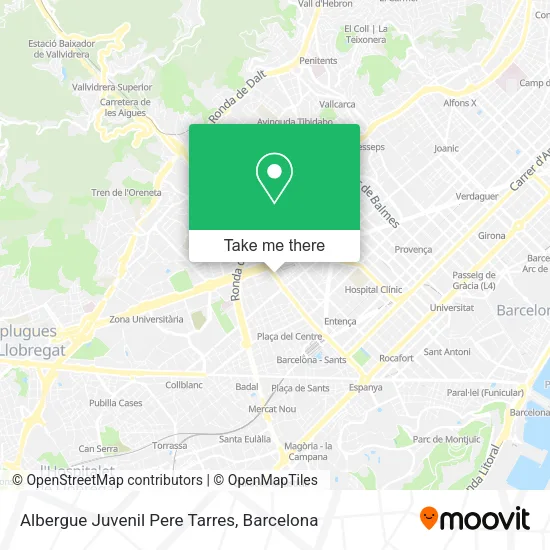 Albergue Juvenil Pere Tarres map