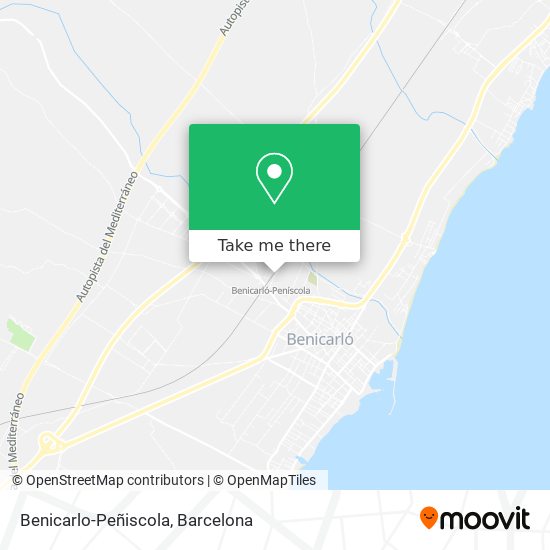 Benicarlo-Peñiscola map