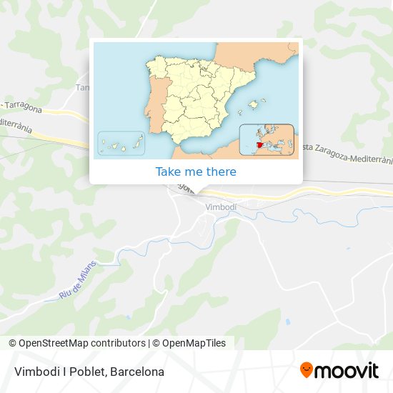 mapa Vimbodi I Poblet