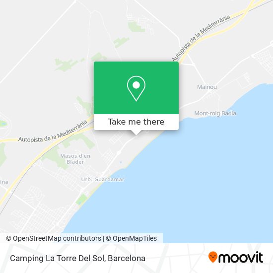 Camping La Torre Del Sol map